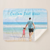 Couverture Sherpa Photo personnalisée Texte Sherpa Blanket avec vos  (Devant (Horizontal))