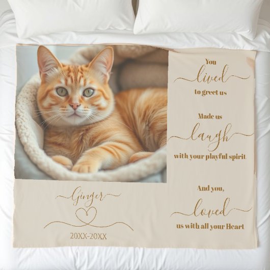 Couverture Sherpa Photo Pet Memorial Sherpa Blanket