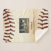 Couverture Sherpa Photo Russe de baseball sur mesure (Devant (Horizontal))