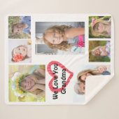 Couverture Sherpa Photo Sherpa Blanket pour grand-mère (Devant (Horizontal))