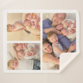 Couverture Sherpa Photo simple moderne 3 famille (Devant (Horizontal))