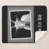 Couverture Sherpa Photographie personnalisée de chèvre blanche Impri (Devant (Horizontal))