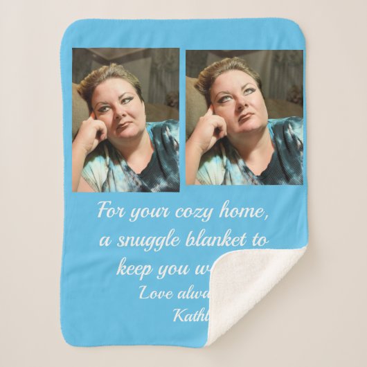 Couverture Sherpa Photos De Me Snuggle Blanches Sherpa (Devant)