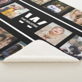 Couverture Sherpa Photos multiples en noir et blanc Monogramme perso (3/4)