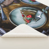 COUVERTURE SHERPA PIÈCE DE GÂTEAU SERVIE SUR PLAQUE CÉRAMIQUE ROUND  (3/4)