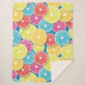 Couverture Sherpa Pièces de fruits d'agrumes (Devant)