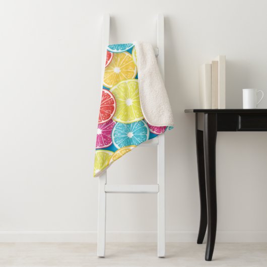 Couverture Sherpa Pièces de fruits d'agrumes (En situation)