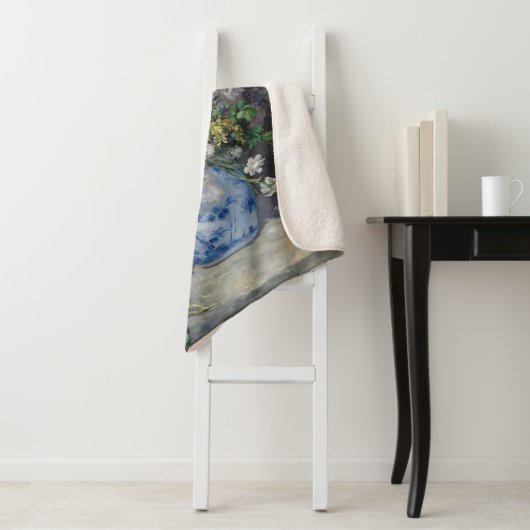 Couverture Sherpa Pierre-Auguste Renoir - Bouquet de printemps (En situation)