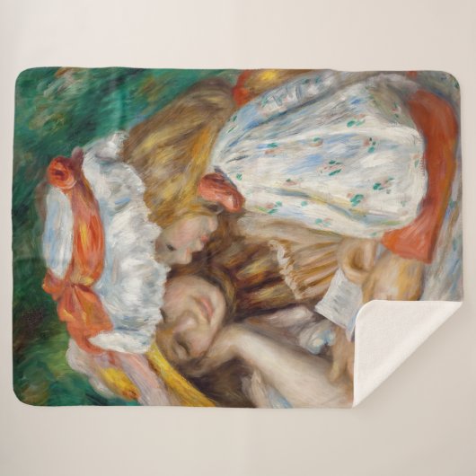Couverture Sherpa Pierre-Auguste Renoir - Deux Filles Lecture (Devant (Horizontal))