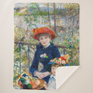 Couverture Sherpa Pierre-Auguste Renoir - Deux soeurs sur la terrass