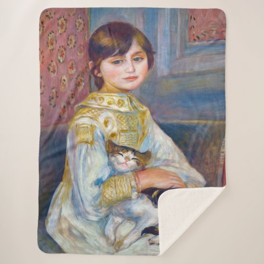 Couverture Sherpa Pierre-Auguste Renoir - Enfant avec chat (Devant)
