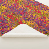 Couverture Sherpa Pierre de feu orange et jaune (3/4)