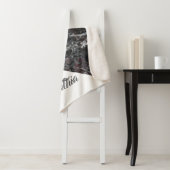 Couverture Sherpa Pierre de marbre gris foncé (En situation)