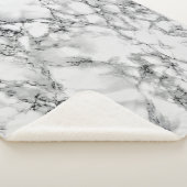 Couverture Sherpa Pierre Marbre blanc branchée (3/4)