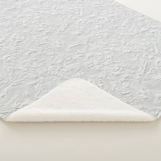 Couverture Sherpa Pierre texturée blanche, Art Abstrait monochrome (3/4)
