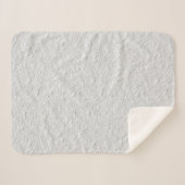 Couverture Sherpa Pierre texturée blanche, Art Abstrait monochrome (Devant (Horizontal))