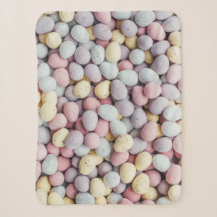 Couverture Sherpa Pierres blanches, violettes et jaunes