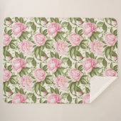 Couverture Sherpa Pies roses (Devant (Horizontal))