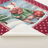 Couverture Sherpa Piglet de Noël (3/4)