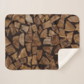 Couverture Sherpa Pile de bois de feu (Devant (Horizontal))