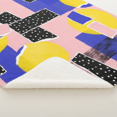 Couverture Sherpa Pinceau Abstrait Rétro (10) (3/4)