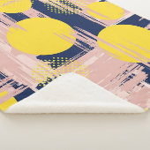 Couverture Sherpa Pinceau Abstrait Rétro (8) (3/4)