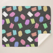 Couverture Sherpa Pinceau de peinture contours, pinceaux colorés (Devant (Horizontal))