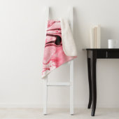 Couverture Sherpa Pinceau d'eau Abstraite monochrome, Futuristi roug (En situation)