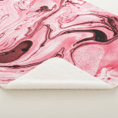 Couverture Sherpa Pinceau d'eau Abstraite monochrome, Futuristi roug (3/4)