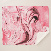 Couverture Sherpa Pinceau d'eau Abstraite monochrome, Futuristi roug (Devant (Horizontal))