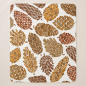 Couverture Sherpa Pine cones seamless pattern (Devant)