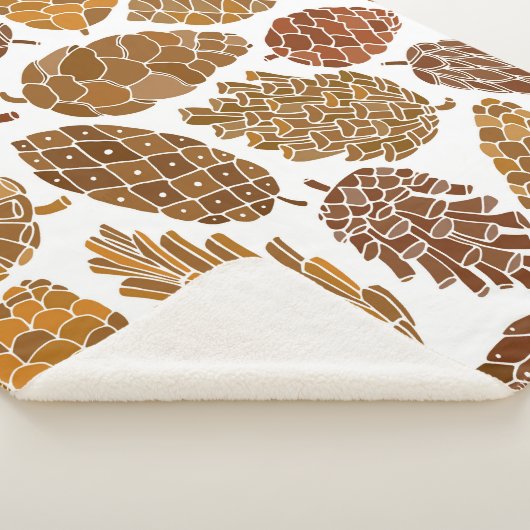 Couverture Sherpa Pine cones seamless pattern (3/4)