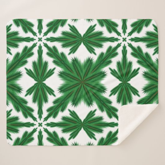 Couverture Sherpa Pine Mandala Sherpa Blanket (3 Tailles) (Devant (Horizontal))