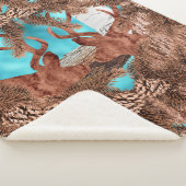 Couverture Sherpa Pine Stag Sherpa Blanket bleu clair (3/4)