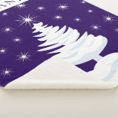 Couverture Sherpa Pine Tree Night Sky Stars Monogram Sherpa Blanket (3/4)