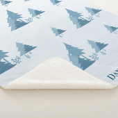 Couverture Sherpa Pine Woods | Hiver | Nom personnalisé (3/4)