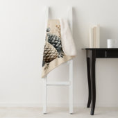 Couverture Sherpa Pinecones et Crescent Lune Amour hivernal (En situation)