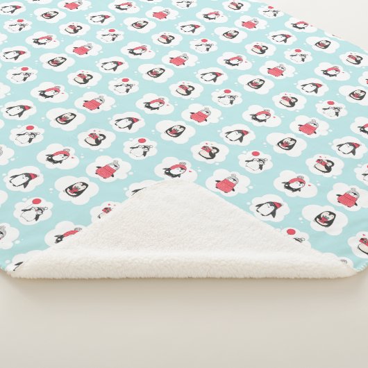Couverture Sherpa Pingouin hiver (3/4)