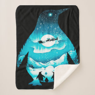 Couverture Sherpa Pingouin personnalisé Carte Anniversaire
