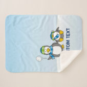 Couverture Sherpa Pingouins à neige (Devant (Horizontal))