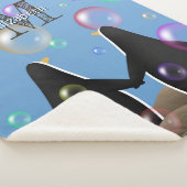 Couverture Sherpa pingouins tenant des palmes observant des bulles (3/4)