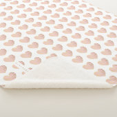Couverture Sherpa Pink and Golden effect Elegant Heart (3/4)