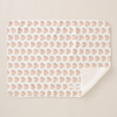 Couverture Sherpa Pink and Golden effect Elegant Heart (Devant (Horizontal))