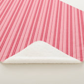 Couverture Sherpa Pink and Red Christmas Candy Cane Stripes  (3/4)
