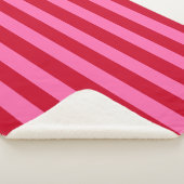 Couverture Sherpa Pink and Red Peppermint Stripes (3/4)