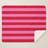 Couverture Sherpa Pink and Red Peppermint Stripes (Devant (Horizontal))