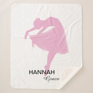Couverture Sherpa Pink Ballerina danseuse Sherpa Blanket