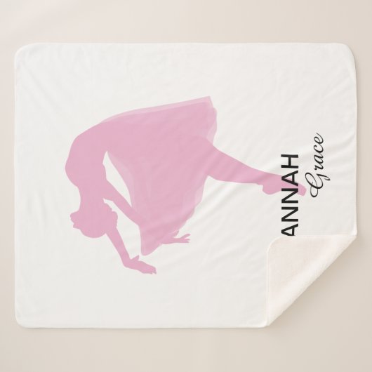Couverture Sherpa Pink Ballerina danseuse Sherpa Blanket (Devant (Horizontal))