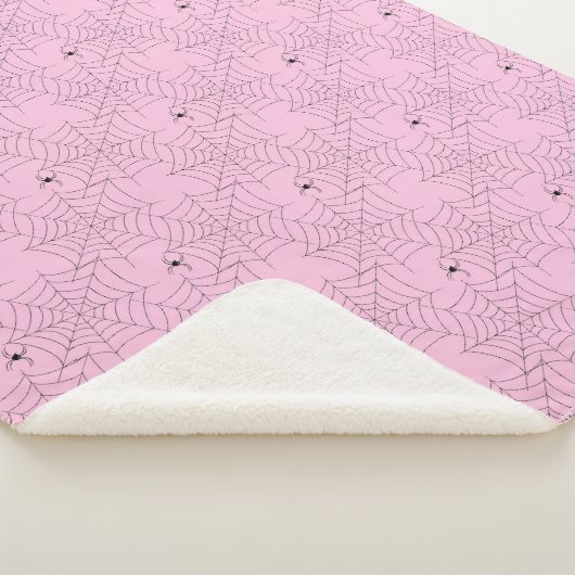 Couverture Sherpa Pink et Black Spiderweb (3/4)