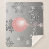 Couverture Sherpa Pink Fancy Ornement de Noël Sherpa Blanket (Devant)